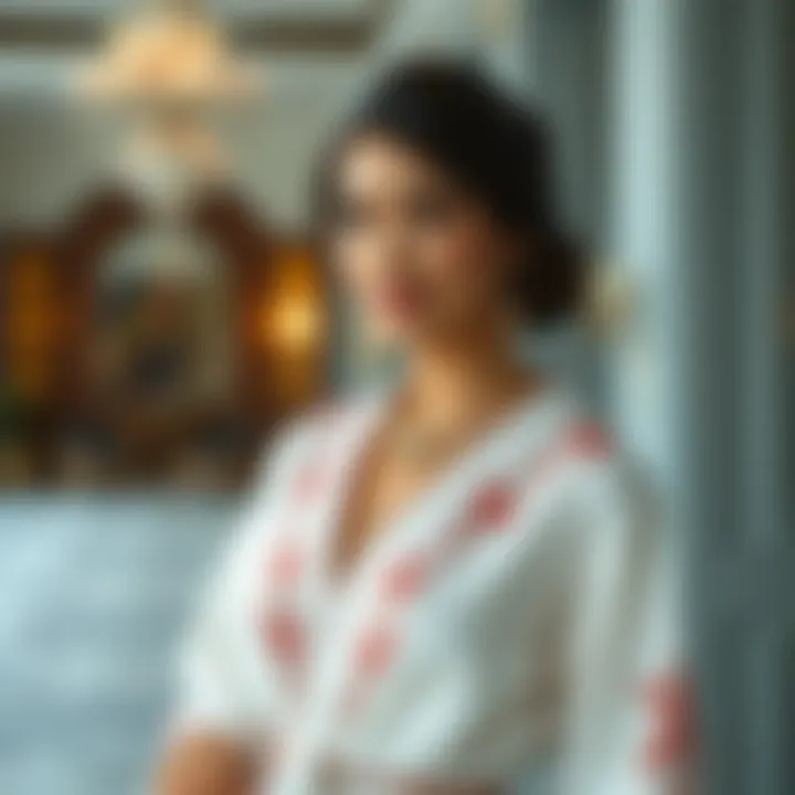 Bridal robe styled with accessories for a photoshoot