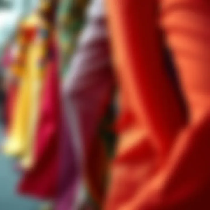 Colorful Fabric Choices from the 70s Color palette of 70s inspired fabrics