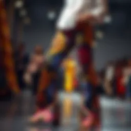 Flared pants showcasing vibrant 70s patterns