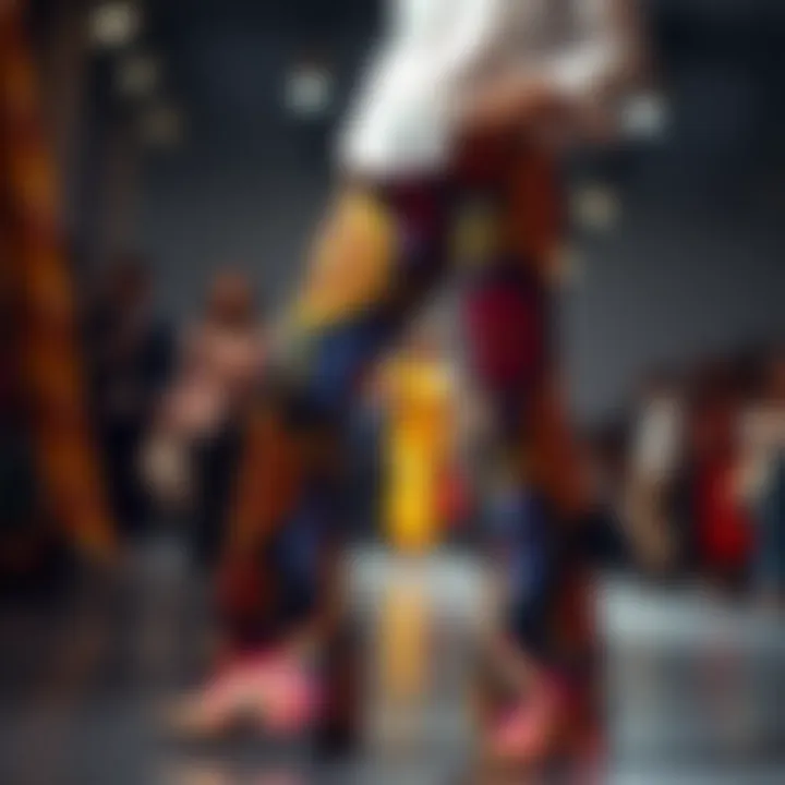 Vibrant Flared Pants Flared pants showcasing vibrant 70s patterns