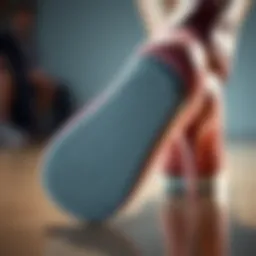 Close-up of a sticky heel pad demonstrating its texture and design