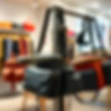 A vibrant collection of waist strap bags displayed in a trendy boutique.