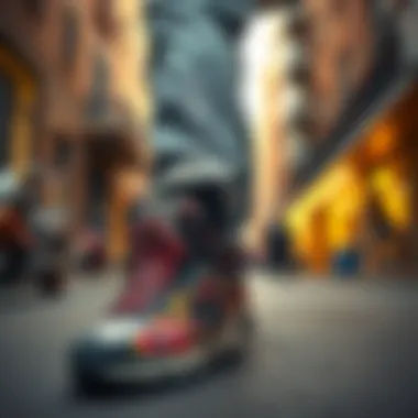 Urban street style featuring graffiti shoes