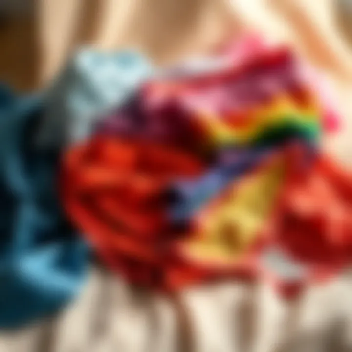 An assortment of rainbow panties made from various materials