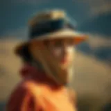 A stylish hiking hat with a neck cover designed for outdoor enthusiasts.
