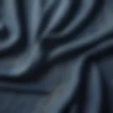 A close-up of denim fabric showcasing its texture