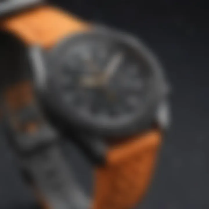 Close-up of a silicone band highlighting its texture and durability.