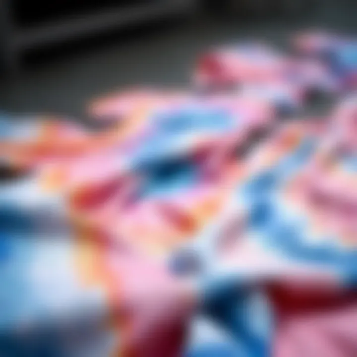 Sustainable fabric choices for tie dye cover ups laid out