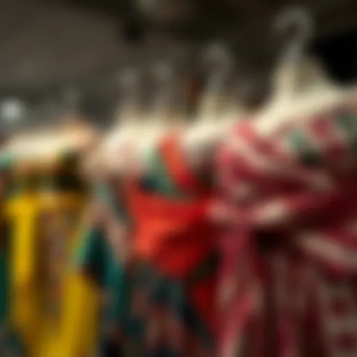 A collection of vibrant belly dance wraps showcasing various fabrics and patterns.