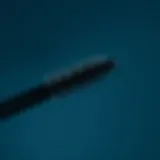 Close-up view of micro wand mascara showcasing bristle design