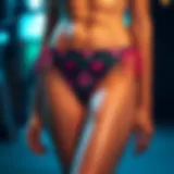 Vibrant Thong Swimwear Designs A vibrant array of thong bottom swimwear designs