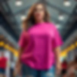 Stylish plus size t-shirt in vibrant colors