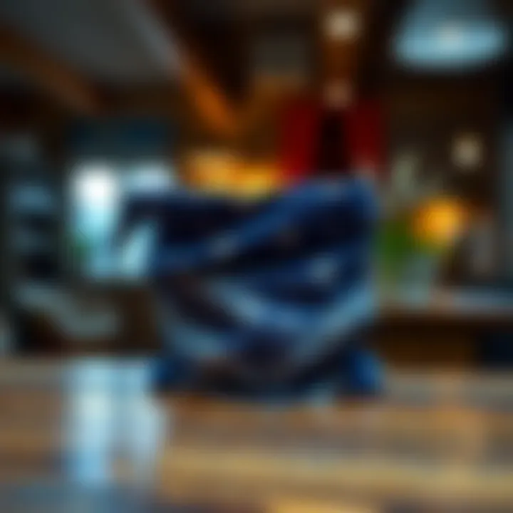 A Stylish UV Bandana Display Stylish UV bandana on a wooden table