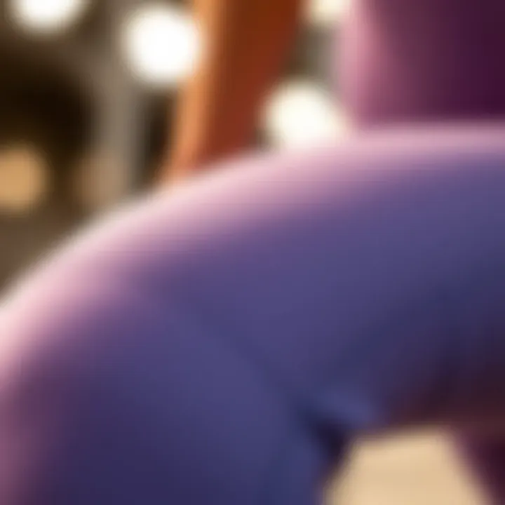 Close-up of the fabric texture showcasing compression technology