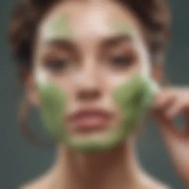 Person applying Farmacy Green Tea Cleanser on their face