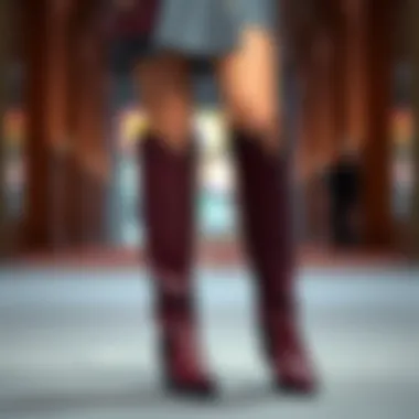Chic Ensemble: Making a Statement with Burgundy Boots Fashionable outfit featuring burgundy cowgirl boots