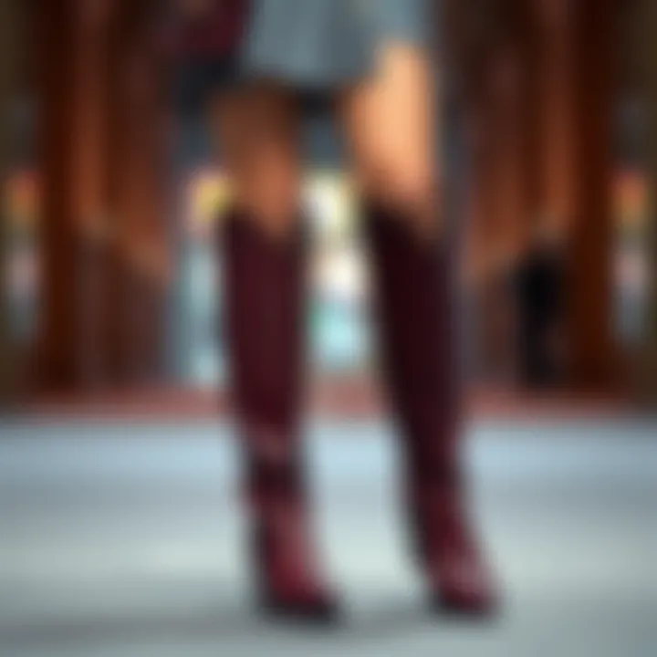Chic Ensemble: Making a Statement with Burgundy Boots Fashionable outfit featuring burgundy cowgirl boots