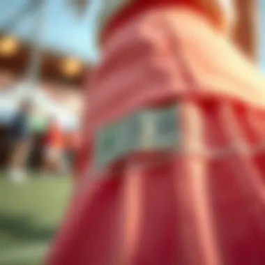 Sustainability in Fashion: The Eco-Friendly Flare Tennis Skirt An eco-friendly label on a flare tennis skirt highlighting sustainable materials