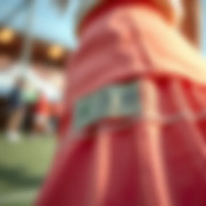 Sustainability in Fashion: The Eco-Friendly Flare Tennis Skirt An eco-friendly label on a flare tennis skirt highlighting sustainable materials