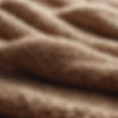 Close-up of fleece material showcasing texture and warmth