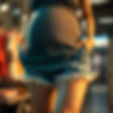 Care instructions for maintaining frayed maternity shorts