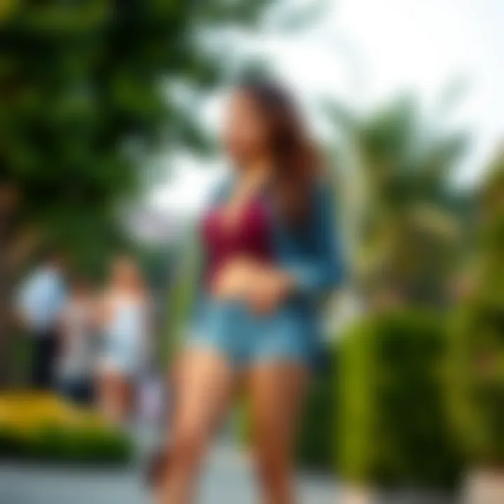 Fashionable styling options for frayed maternity shorts