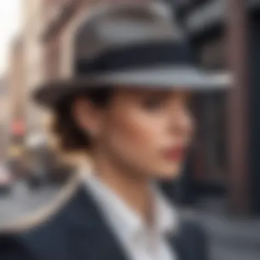 A sophisticated fedora hat with elegant details