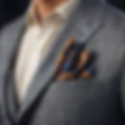 A vintage-inspired pocket square in intricate patterns