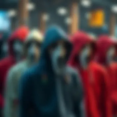 Color Variations and Style of Ghost Face Hoodies Stylish arrangement of ghost face hoodies in various colors