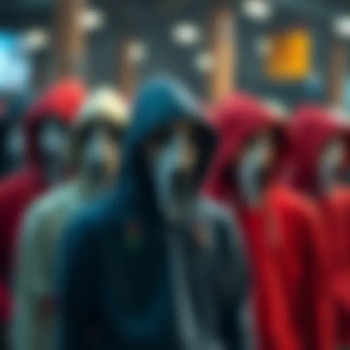 Color Variations and Style of Ghost Face Hoodies Stylish arrangement of ghost face hoodies in various colors