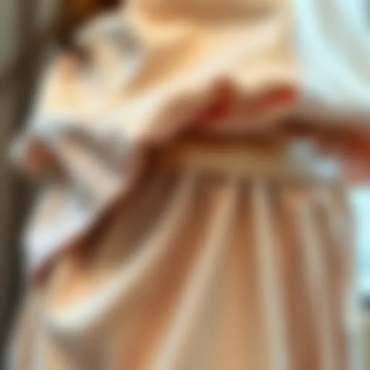 Elegant Fabric and Waistband Design Close-up of fabric texture and waistband design