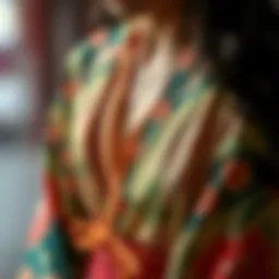 Intricate patterns of traditional kimono textiles