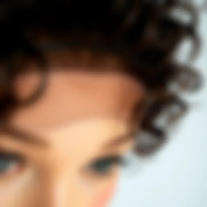 Detailed Close-Up of Lace Front Construction Close-up of the lace front construction showcasing detail.