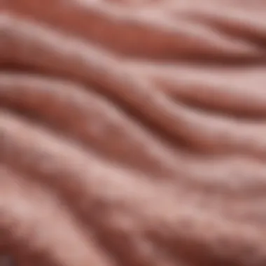 Close-up of fabric textures used in maternity swimwear