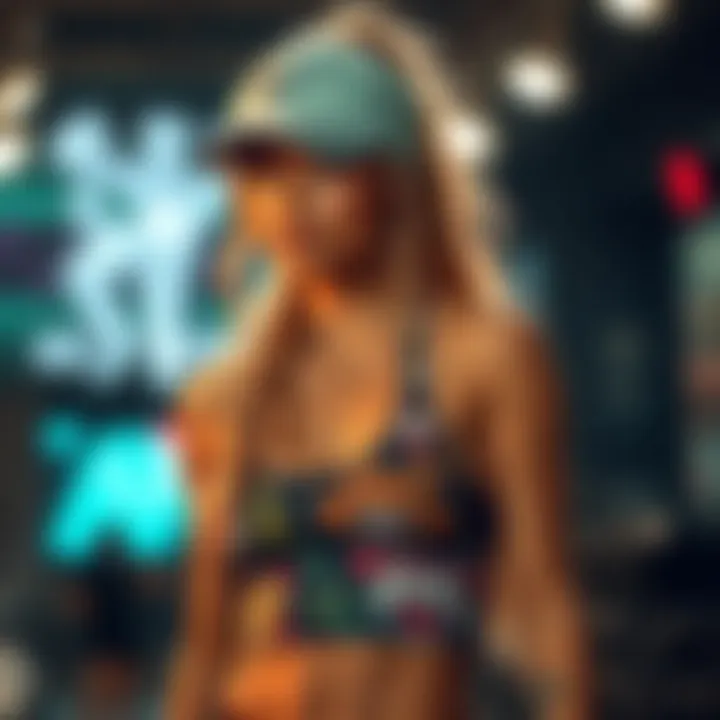 An individual customizing their workout gear with unique prints