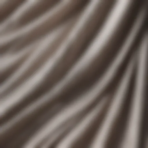 Close-up of pleated taper details showcasing fabric texture