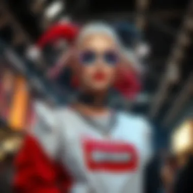 Artistic representation of Harley Quinn's influence on modern fashion trends