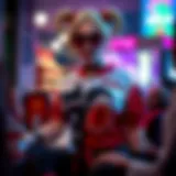 Vibrant plus size Harley Quinn shirt showcasing unique design elements