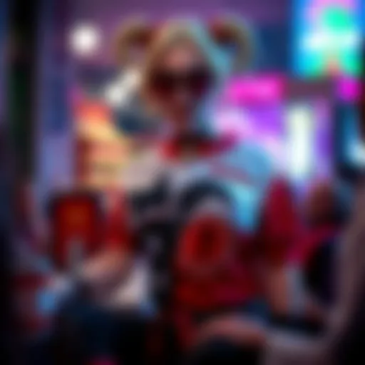 Vibrant plus size Harley Quinn shirt showcasing unique design elements