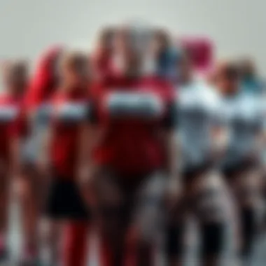 Group of models wearing plus size Harley Quinn shirts in diverse styles