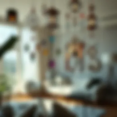 Stylish Living Space with Suncatchers Elegant room adorned with various styles of suncatchers