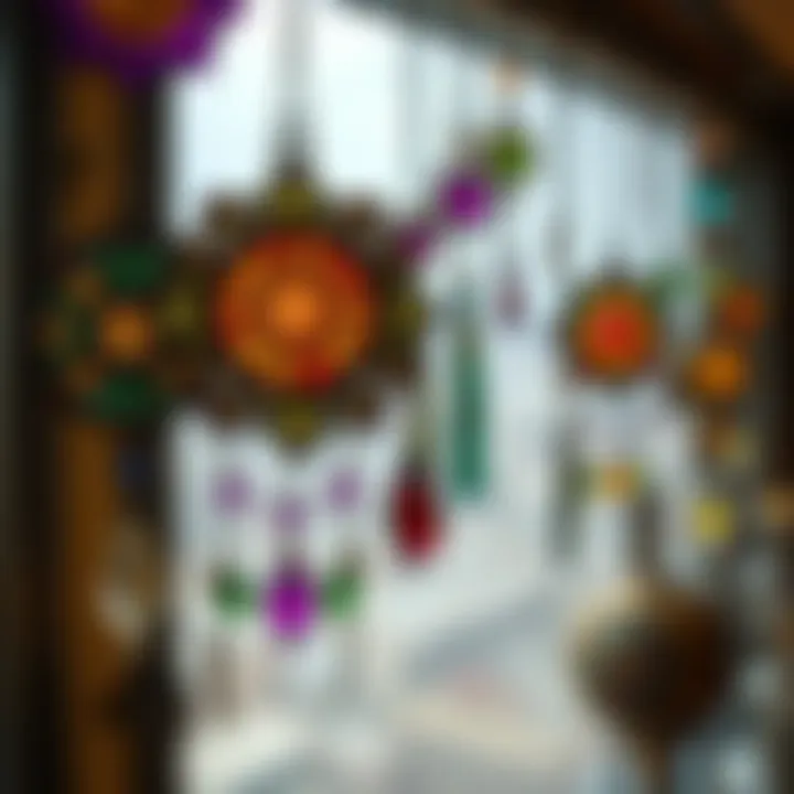 Historical Suncatchers Collection A historical collection of antique suncatchers on display