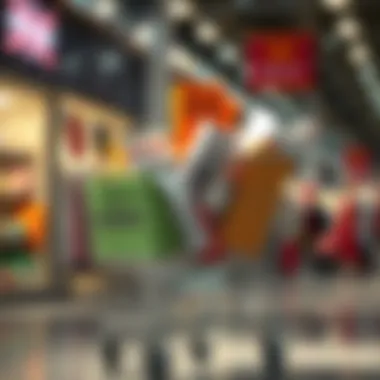 A shopping cart filled with fashion items and coupons