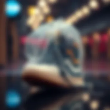 Shoes placed inside a mesh bag for washing