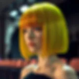 A stunning short bob wig with bangs in a vibrant color