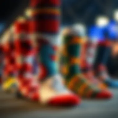 Showcase of various custom sock designs