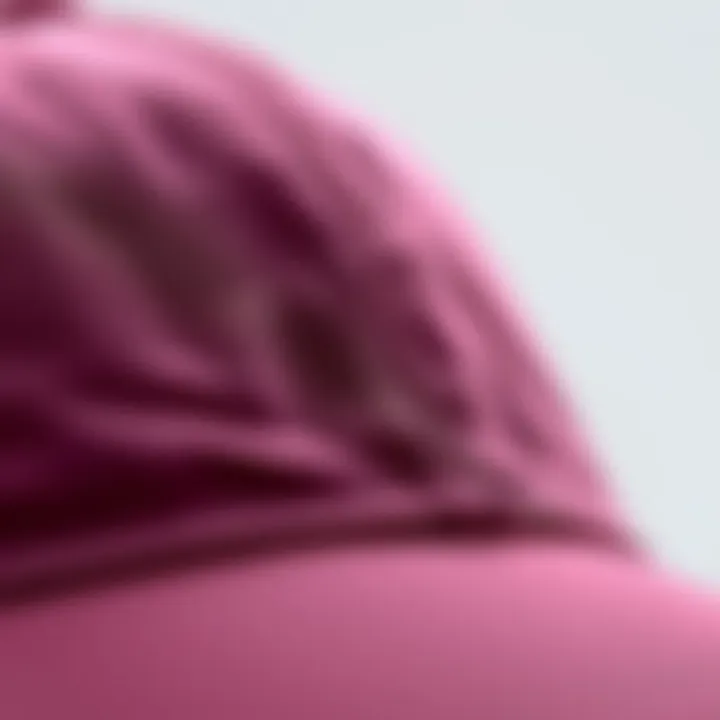 Craftsmanship of Solid Color Ball Caps Close-up of a solid color ball cap with intricate stitching details