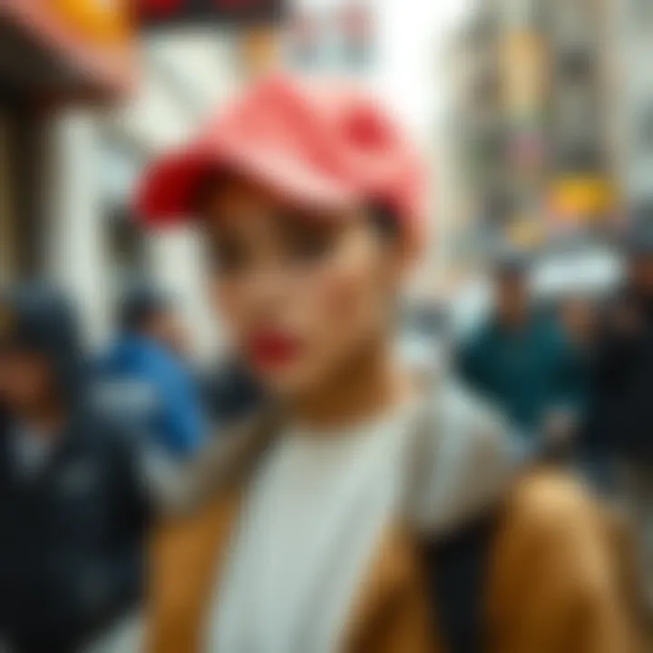 Urban Style with Solid Color Ball Caps A solid color ball cap worn in an urban street style setting