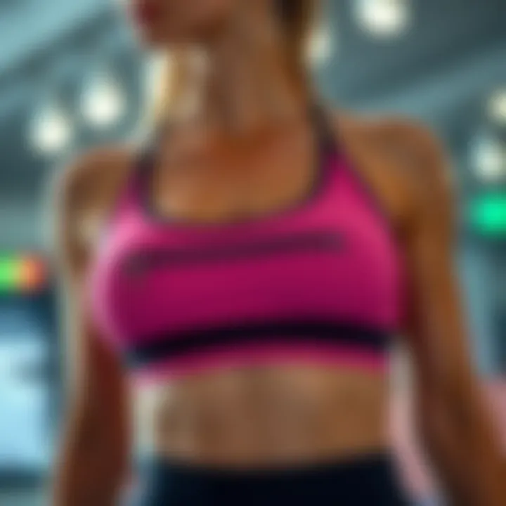 Innovative design of a sports bra with zipper pocket