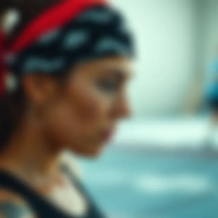 Athletic performance enhanced by stylish headbands during a workout